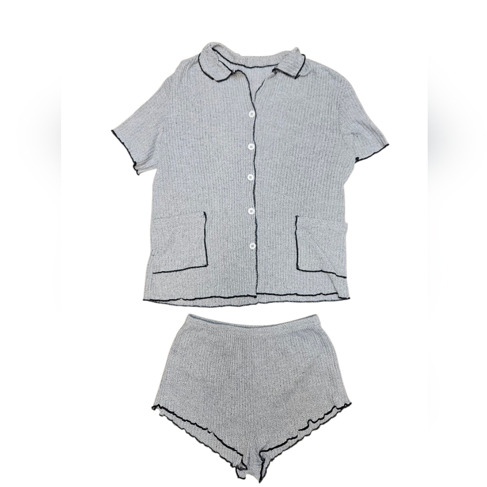 2 Pc Pajama Short Set